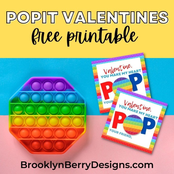 Pop-It Printable Valentine Cards - Brooklyn Berry Designs