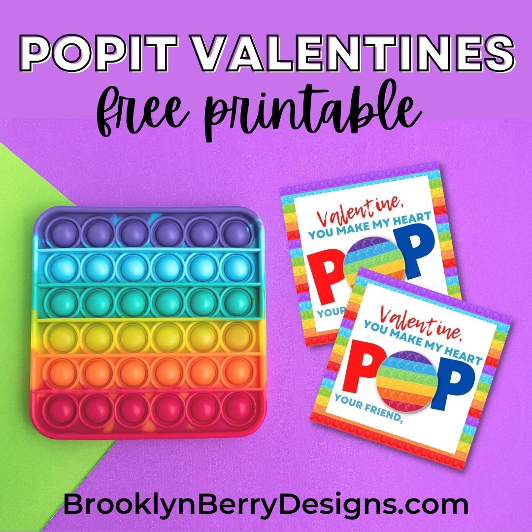 Pop-It Printable Valentine Cards - Brooklyn Berry Designs