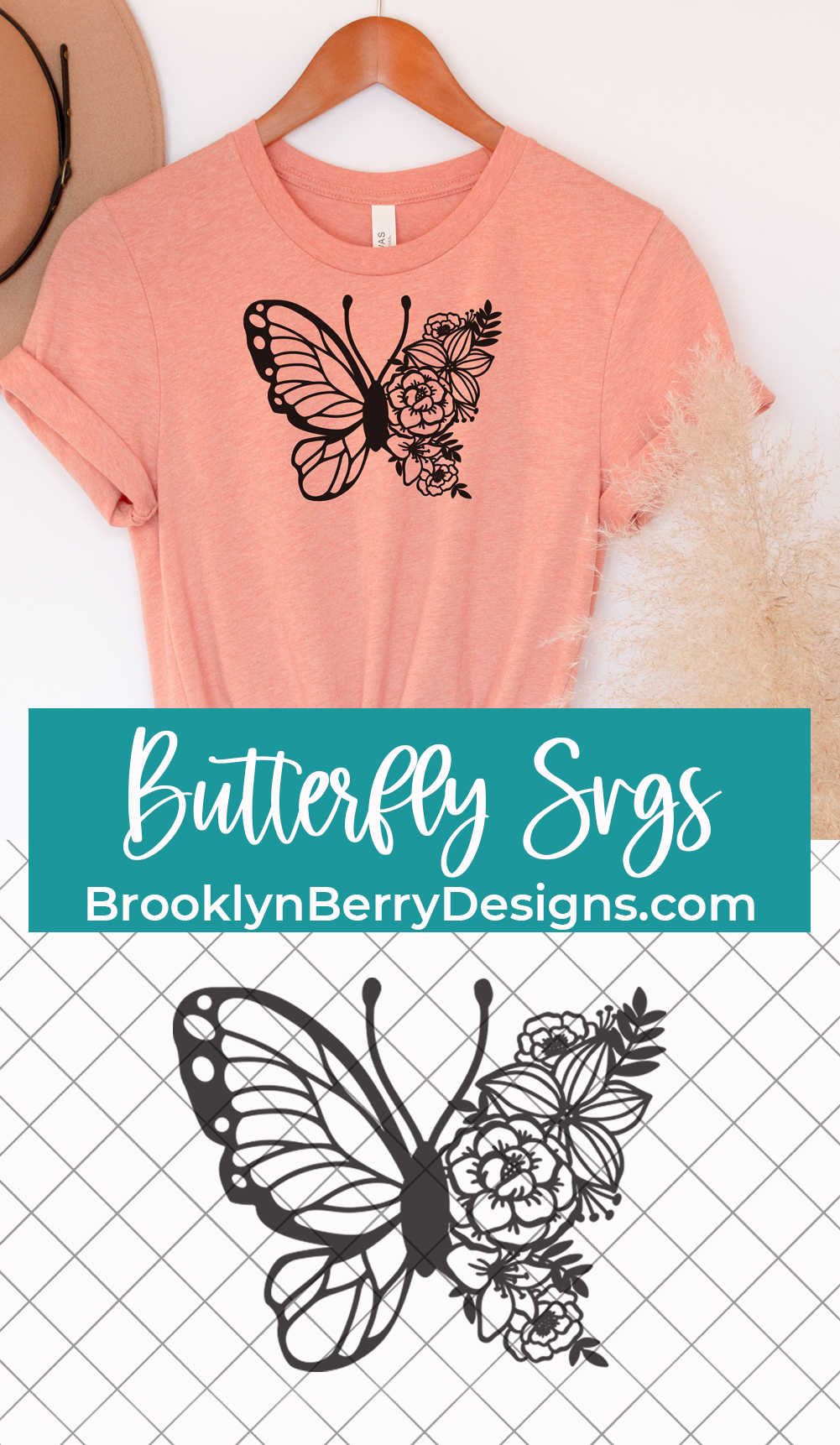 Butterfly svg, Floral butterfly svg, Butterfly with flowers By