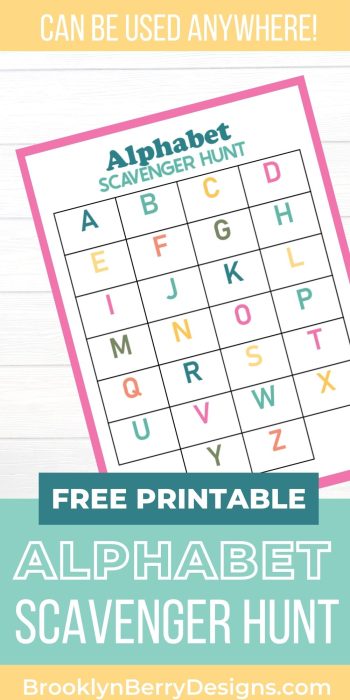 Free Printable Alphabet Scavenger Hunt - Brooklyn Berry Designs