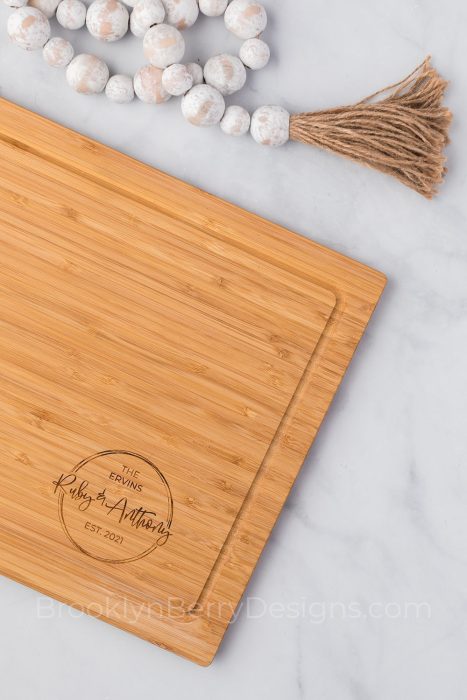 Large Custom Mother's Day Cutting Board, Set of 1, Custom Name Kitchen | Andaz Press