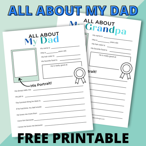 All About My Dad - Updated Easy Fathers Day Ideas