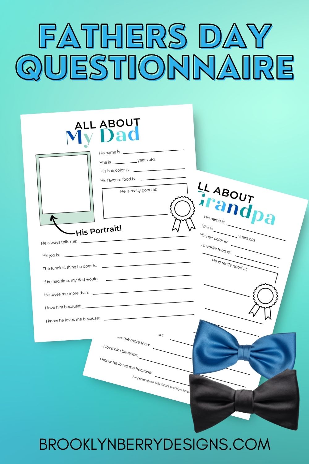 All About My Dad - Updated Easy Fathers Day Ideas