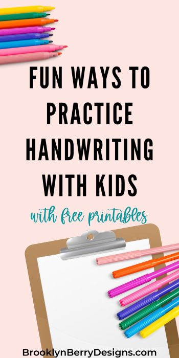 Blank Handwriting Worksheets - Brooklyn Berry Designs