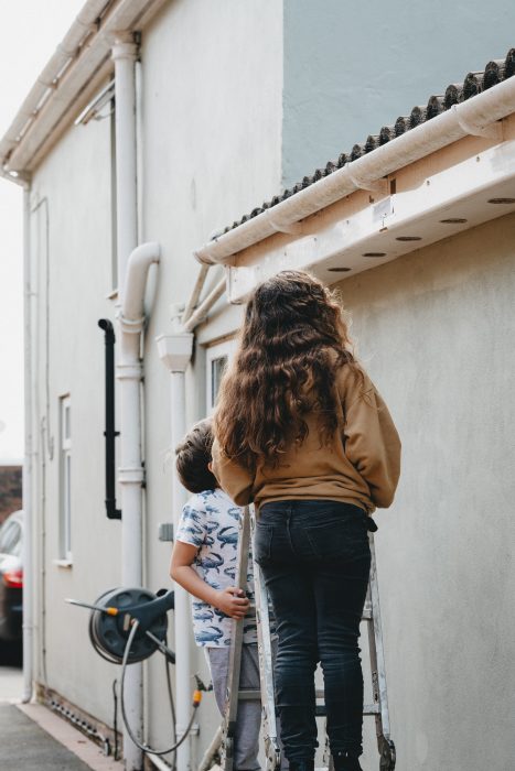 kids searching outside