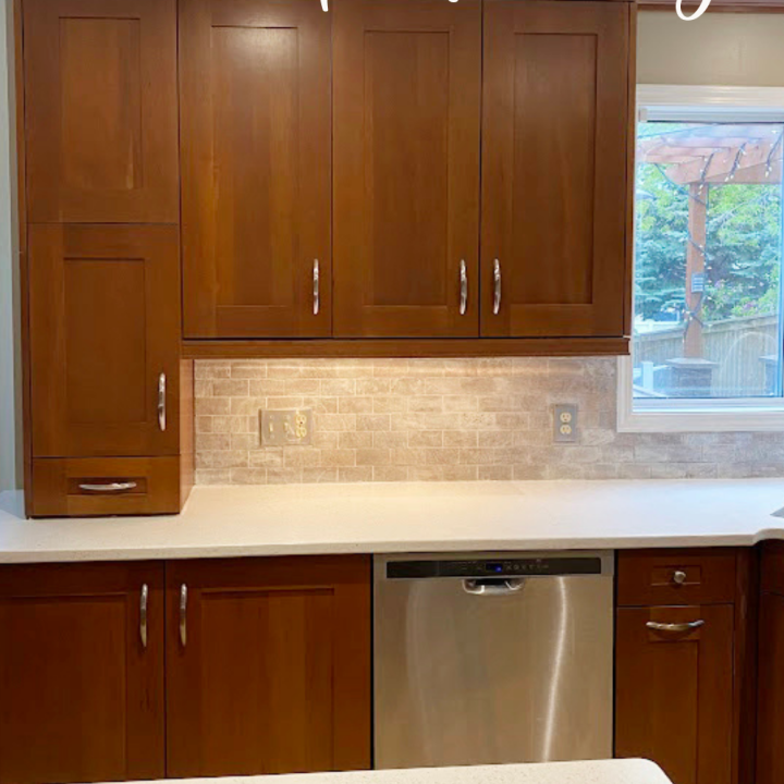 kitchen with diy stone countertops