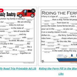 road trip mad libs game
