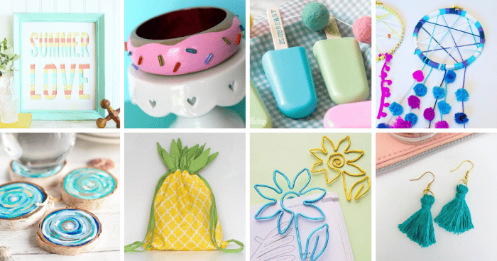 Fun and easy summer crafts for teens to do on their vacation from school.