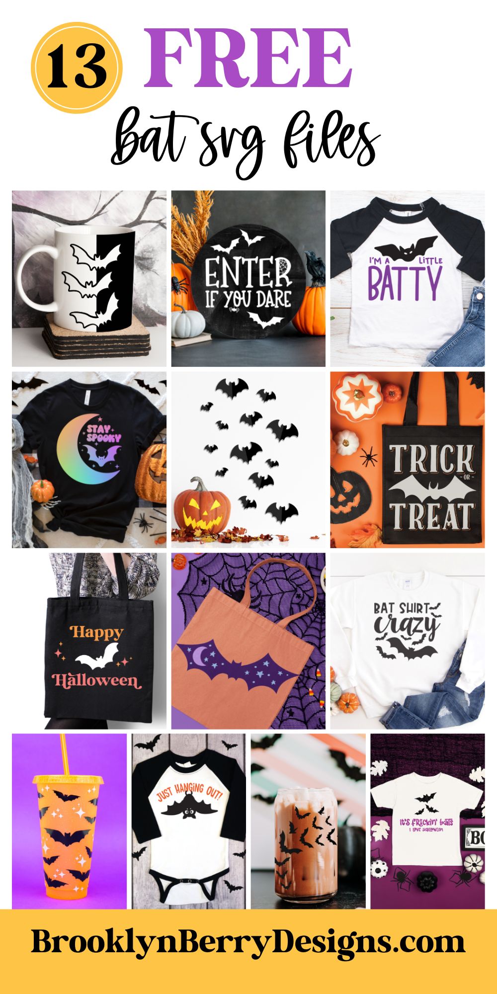 collage of bat themed designs via @brookeberry