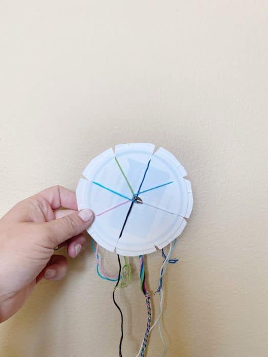 Kumihimo disc to make jellyfish bracelet