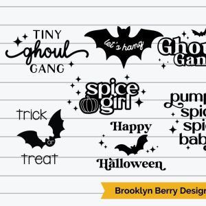 grouping of svg files with halloween ghoul gang theme