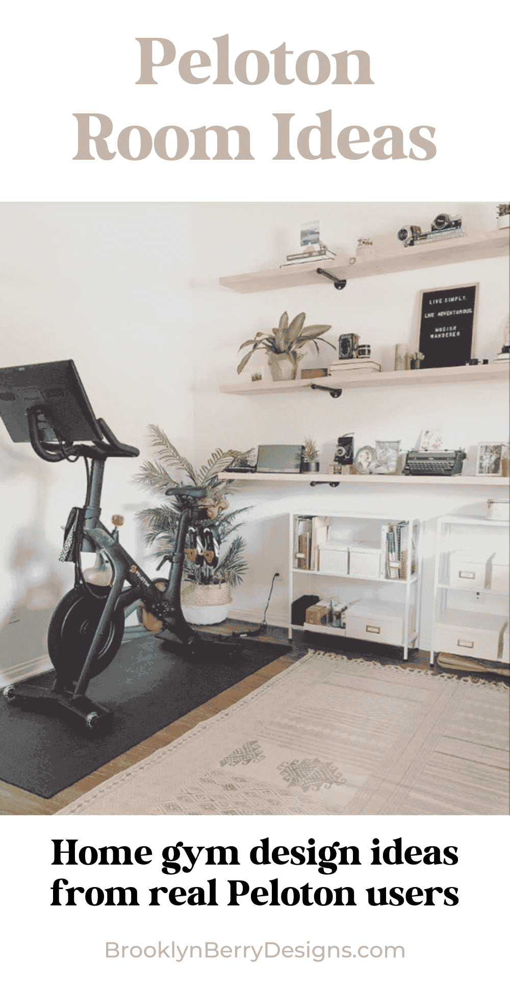 a peloton bike in a home gym