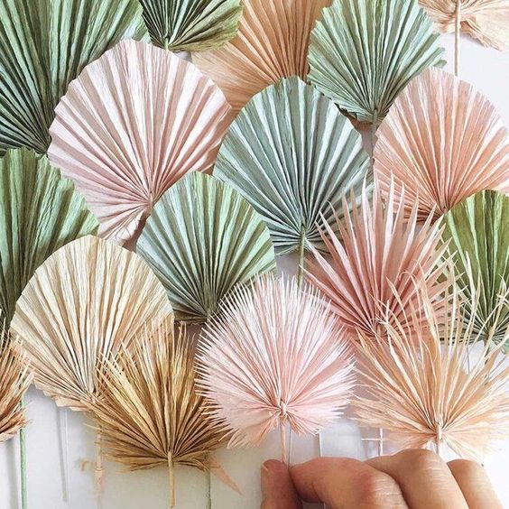 tiny diy paper palm leaves - svg cut file available on etsy.