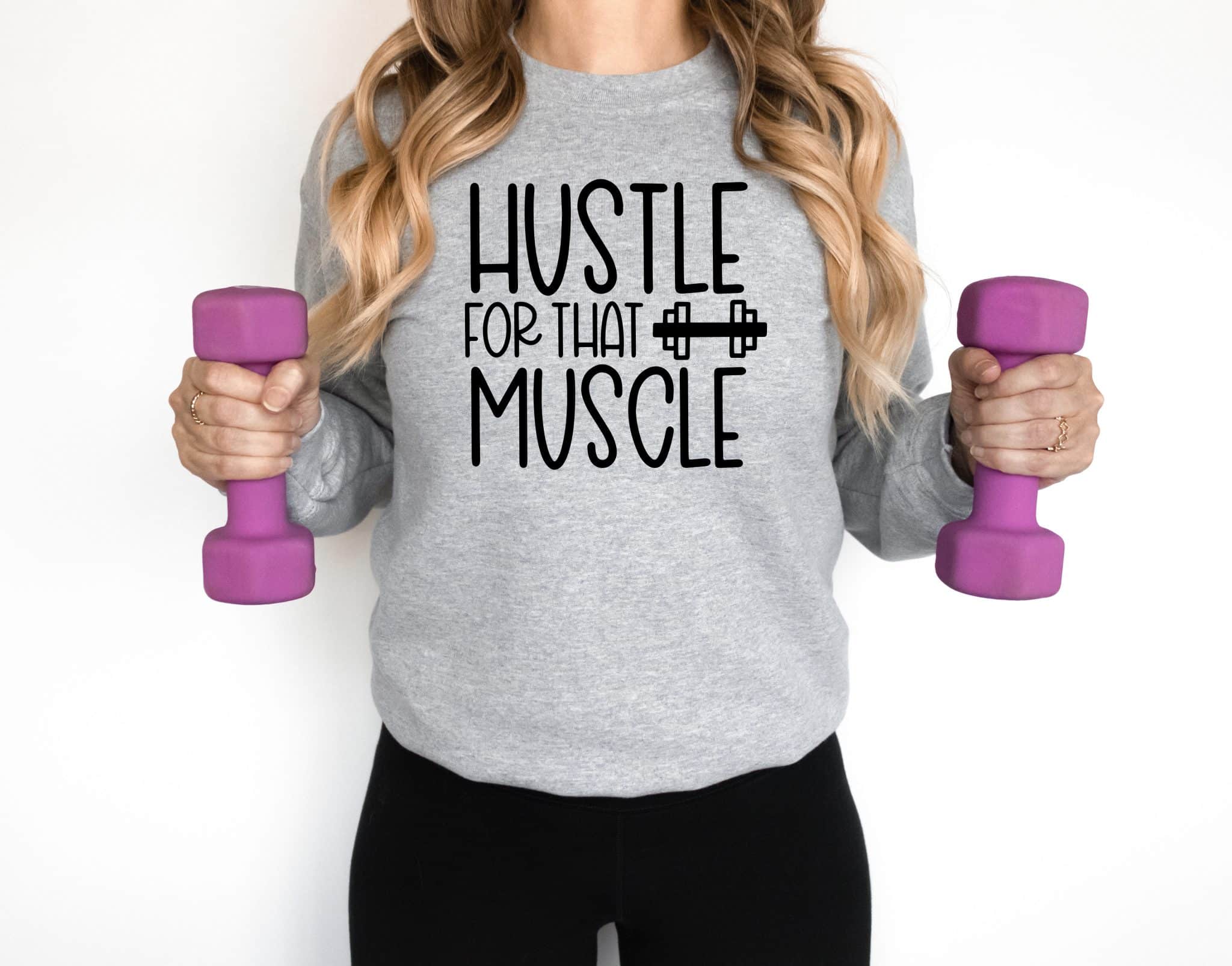 Hustle For That Muscle Free Fitness SVG Files