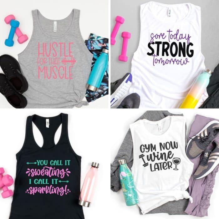 Cute Tank Top - Run Now Wine Later - Cute Gym Clothes, Workout Shirts 