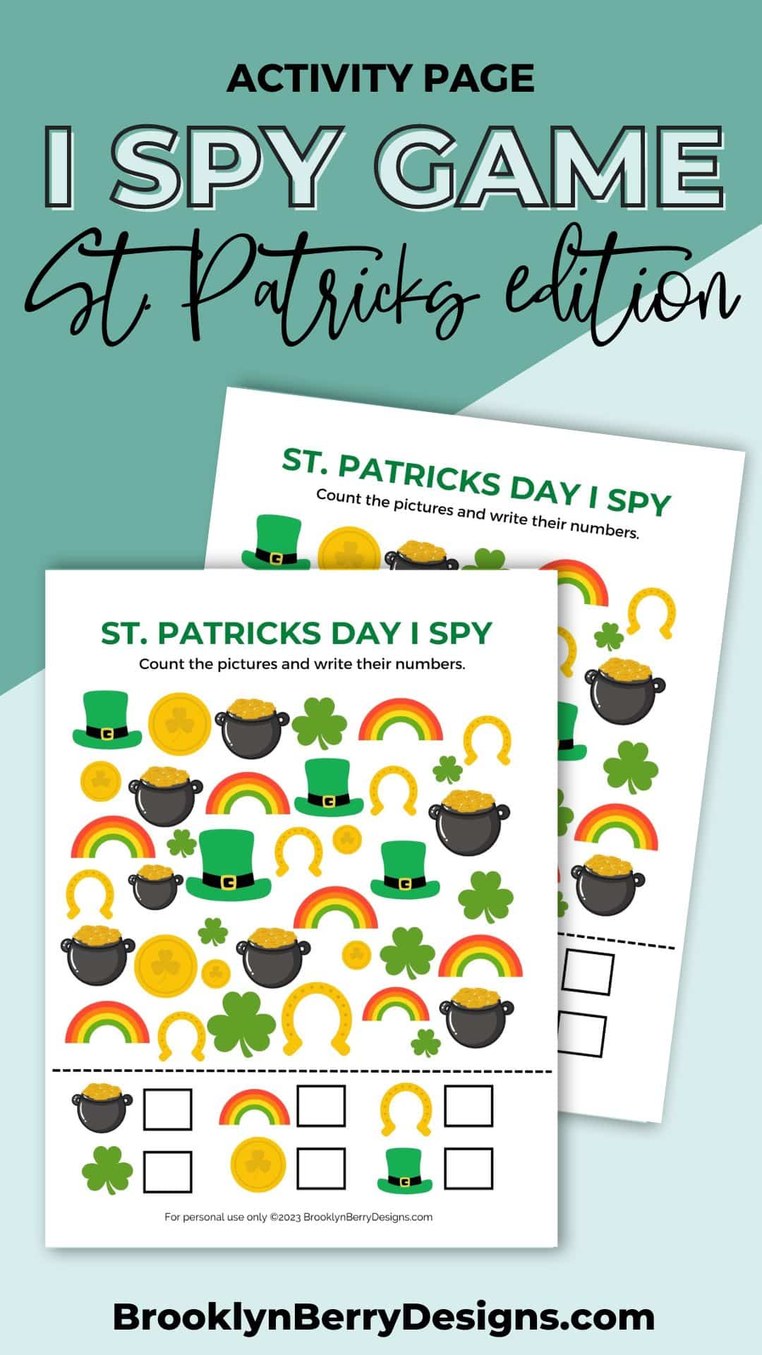 St Patricks Day I Spy Free Printable - Brooklyn Berry Designs