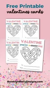 Free Printable Valentines Maze Cards - Brooklyn Berry Designs