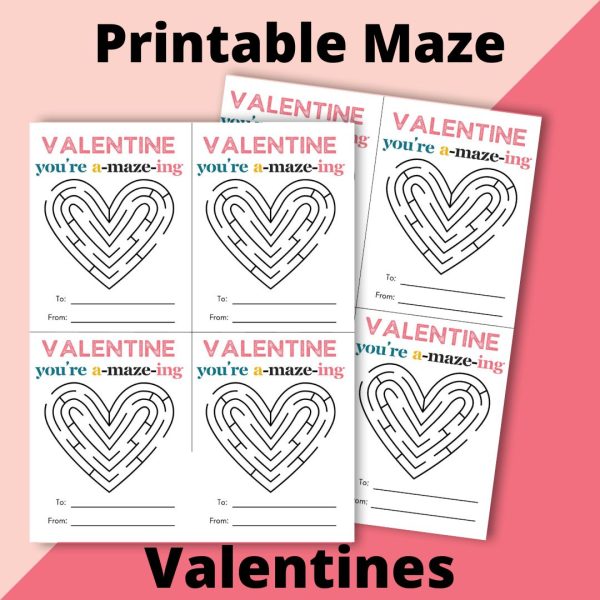 Free Printable Valentines Maze Cards - Brooklyn Berry Designs