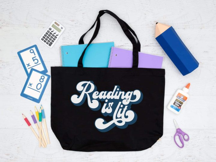 reading is lit totebag design