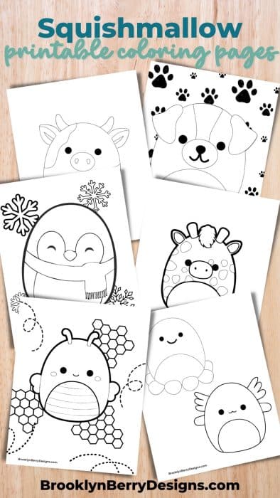 Bestseller Adorable Squishmallow ONE 1 Stickers Sheet PNG, JPF Plus Free  Coloring Pages Printable Animal Stickers see Info 