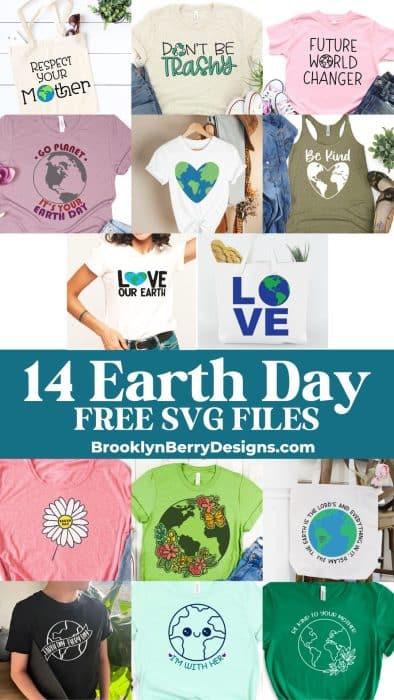 a collection of free earth day svg files to make and use with your cricut machine.