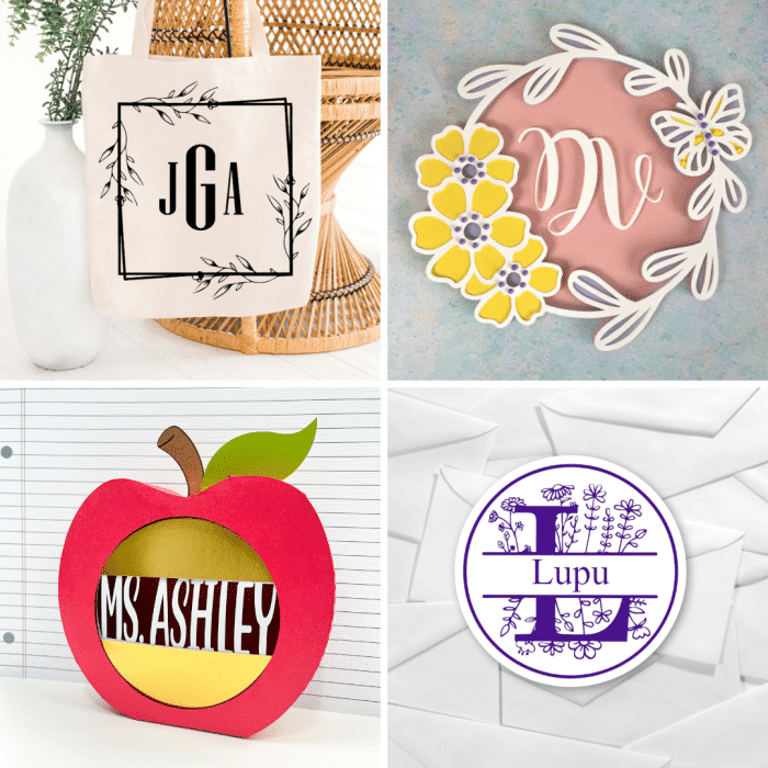 16 Free Monogram SVG Files for Cricut & Silhouette - Happiness is Homemade