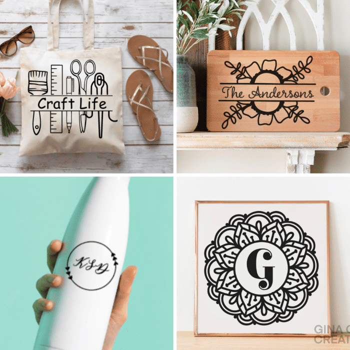 16 Free Monogram SVG Files for Cricut & Silhouette - Happiness is Homemade