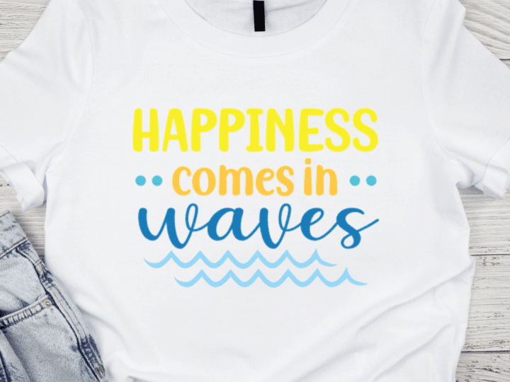 Image for Happiness Comes In Waves {FREE} Beach SVG