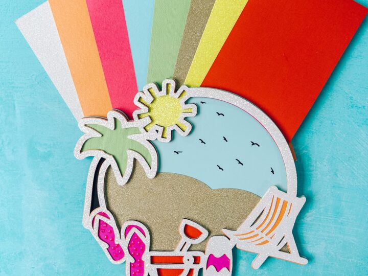 Image for Layered Beach SVG Wreath for Cricut & Silhouette